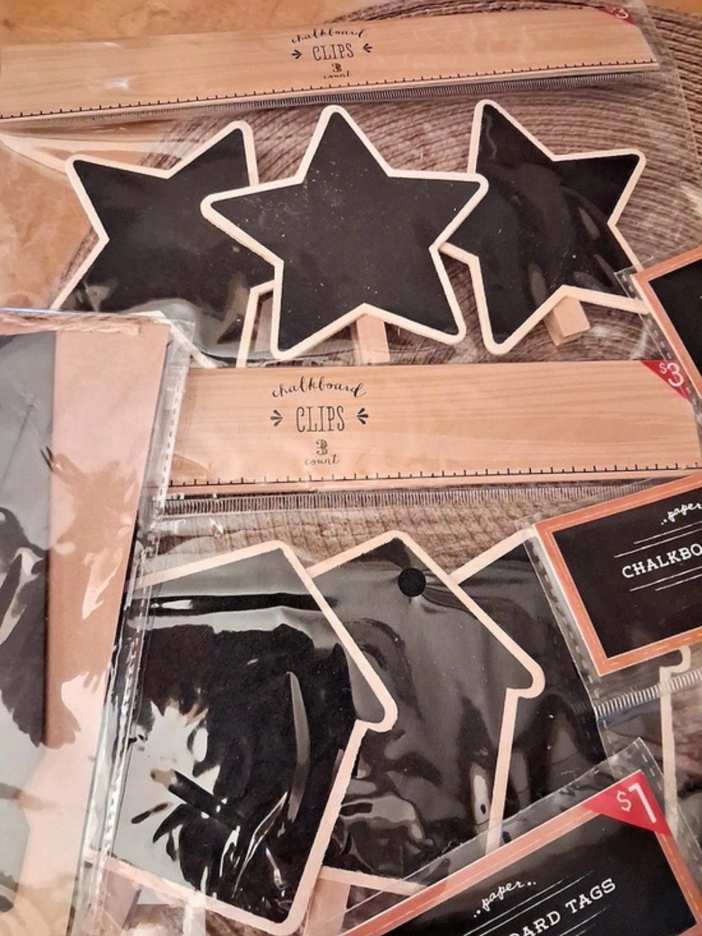 Sugar Paper Black Chalkboard Gift Tags & Clips